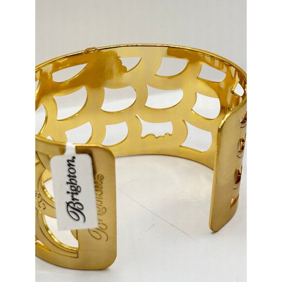 Brighton Christo Wide cuff TOKYO GOLD Bangle Bracelet  NWT $58 - Picture 2 of 10
